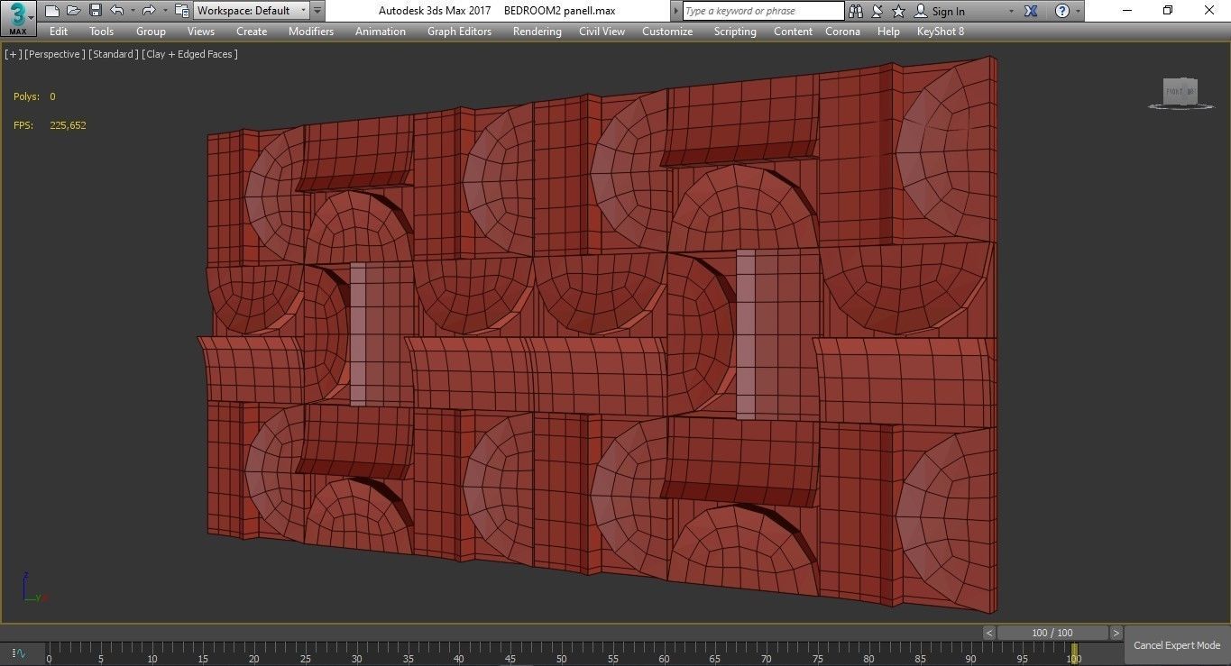 Japanese Ceramic Component Tiles wall panel 3d model Low-poly 3D model_4