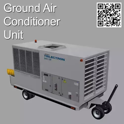 Ground Air Conditioner Unit Low-poly 3D model