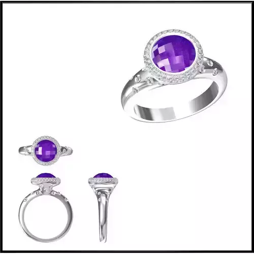 JCD Format White gold rings rhinoceros jewelry design