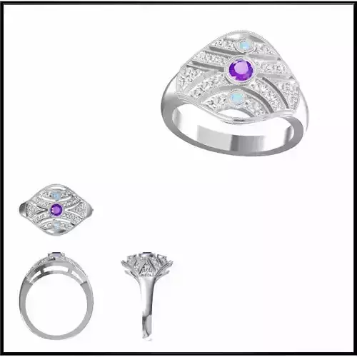 JCD Format White elegant gold color stone rings jewelers file