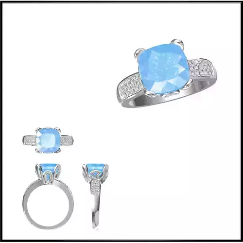 JCD Format White elegant gold color stone rings cad jewellery