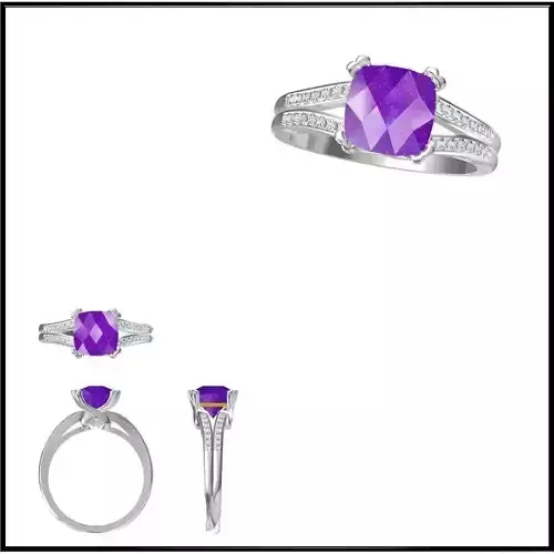 JCD Format White elegant gold color stone rings 3dm jewelry