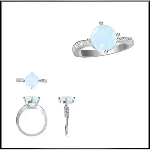 JCD Format  Custom color stone rings ring cad