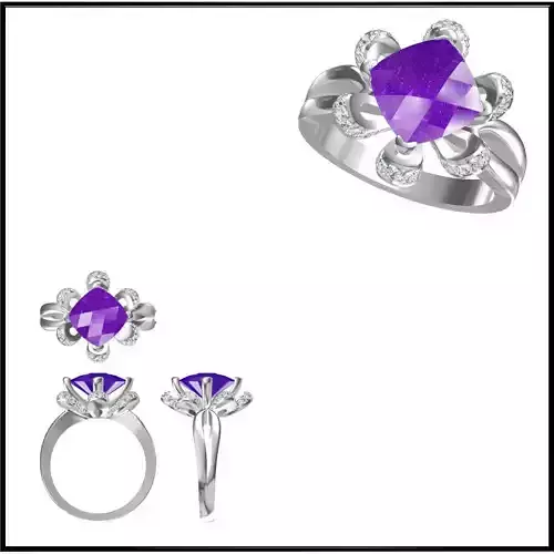 JCD Format  Custom color stone rings metal file