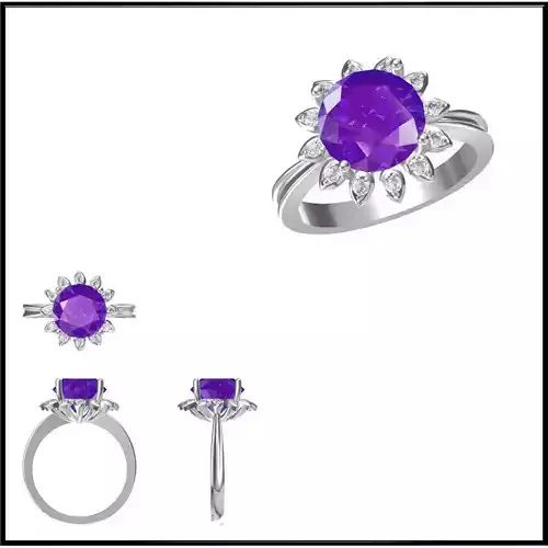JCD Format  Custom color stone rings for sale 3dm jewelry files