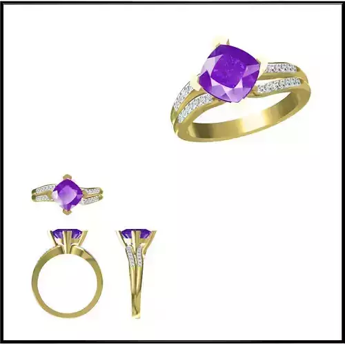JCD Format Custom color stone ring jewellery design