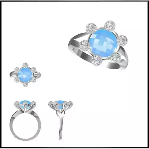 JCD Format  Custom color stone rings cad jewellery design course
