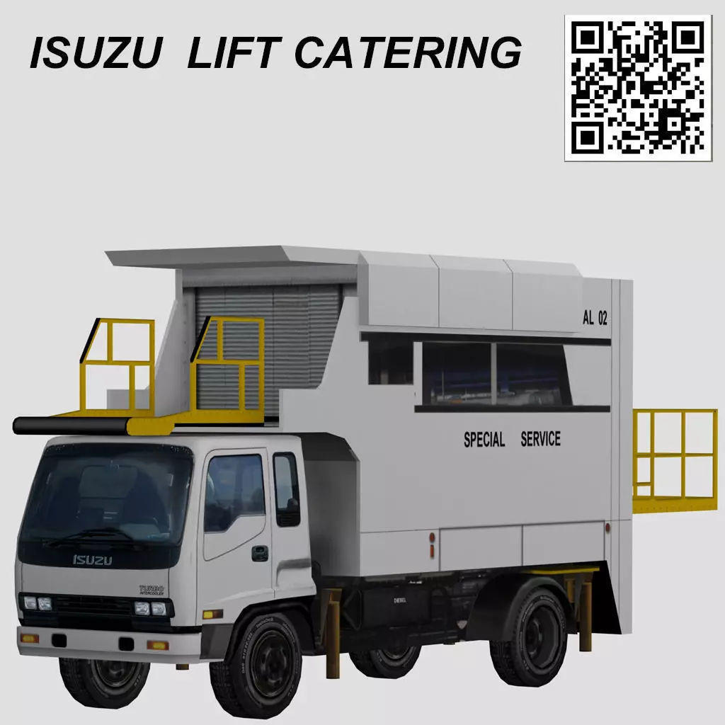 Isuzu catering lift Low-poly 3D model