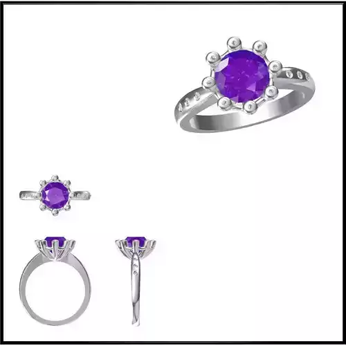 JCD Format  Colored stone engagement rings files