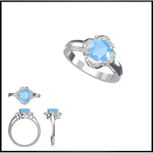 JCD Format  Colored stone engagement rings jewelry cam
