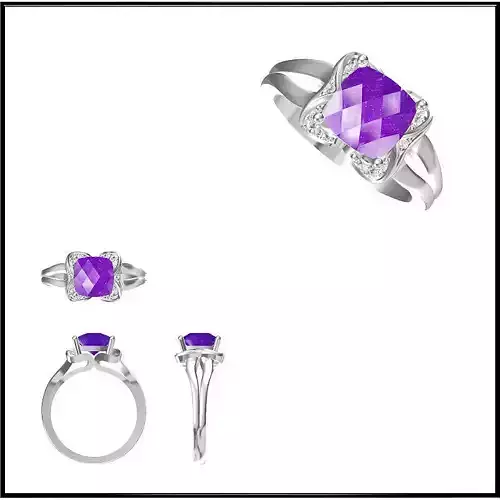 JCD Format Colored stone engagement rings jewelry cad institute