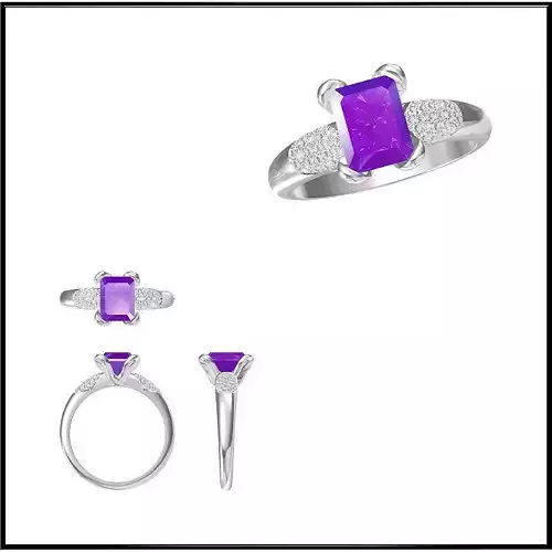 JCD Format Colored stone engagement rings color stone ring 