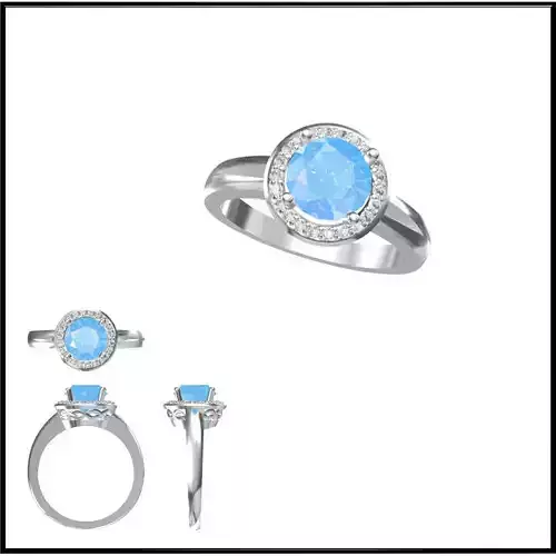 JCD Format Colored stone engagement rings design