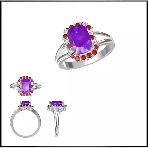 JCD Format Colored stone engagement rings 3design price