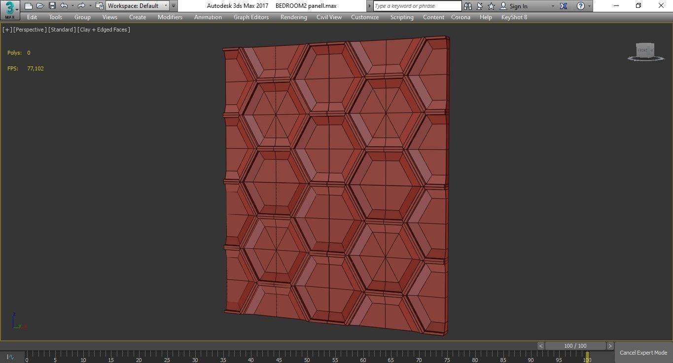 Pannello 3D wall panel 3d model Low-poly 3D model_4