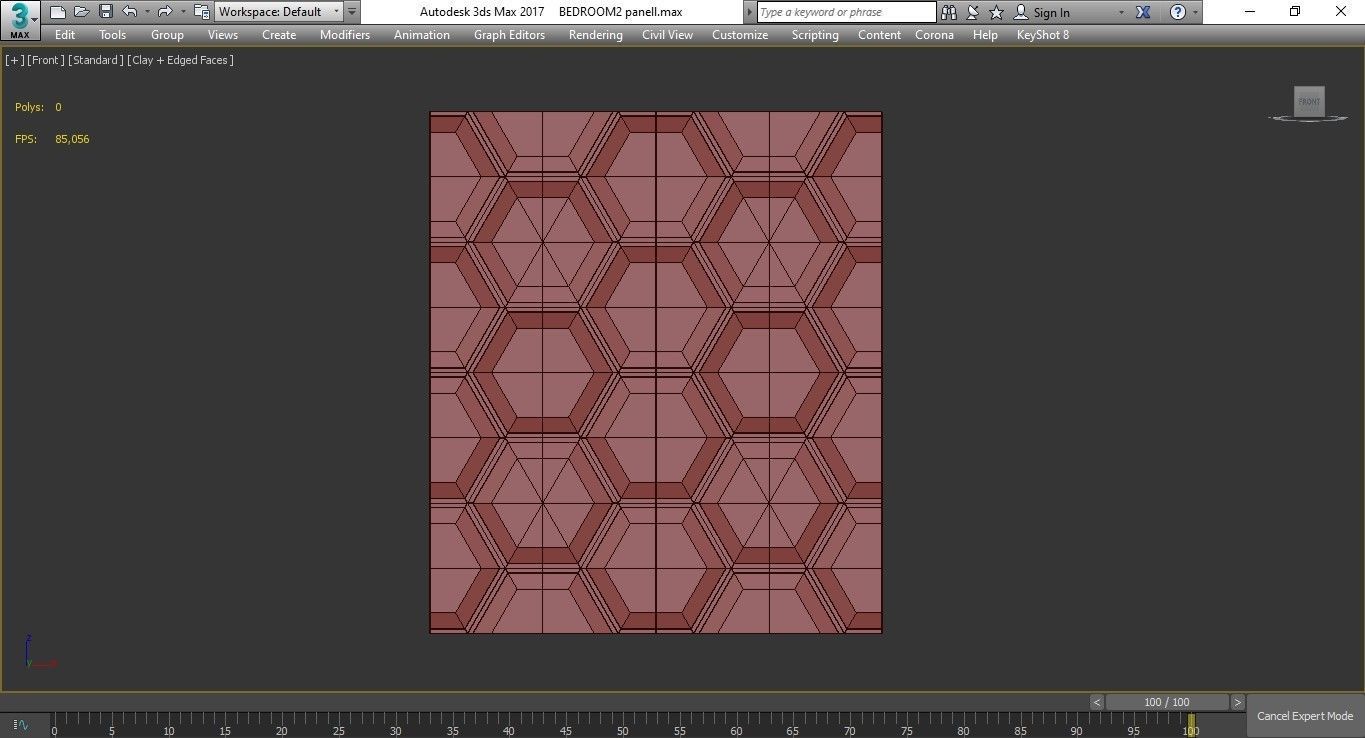 Pannello 3D wall panel 3d model Low-poly 3D model_3