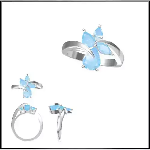 JCD Format Antique color stone rings 3d jewellery design course