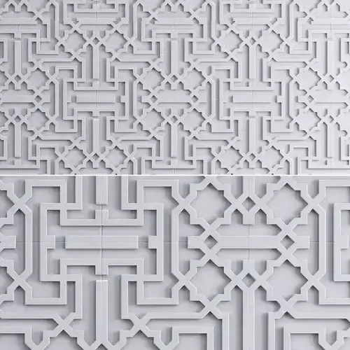 3d Gypsum Panels wall panel 3d model