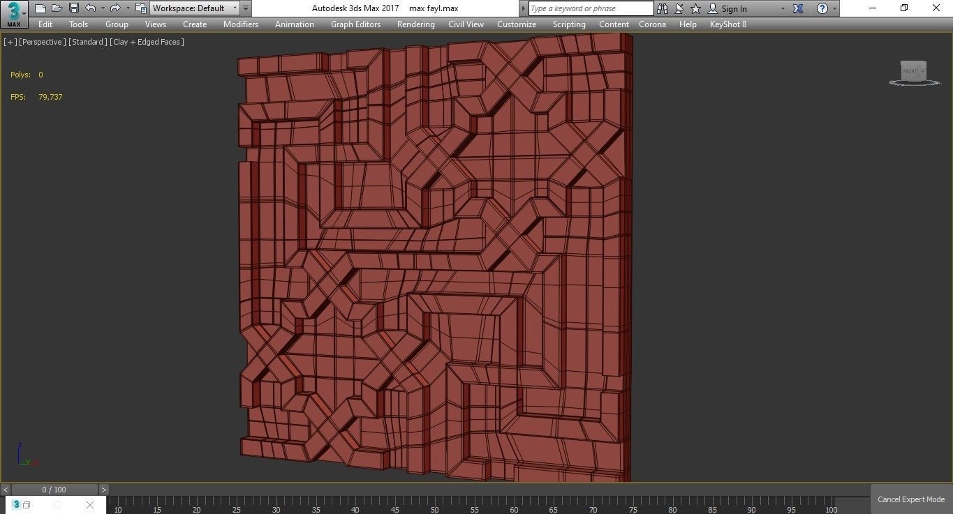 3d Gypsum Panels wall panel 3d model Low-poly 3D model_4