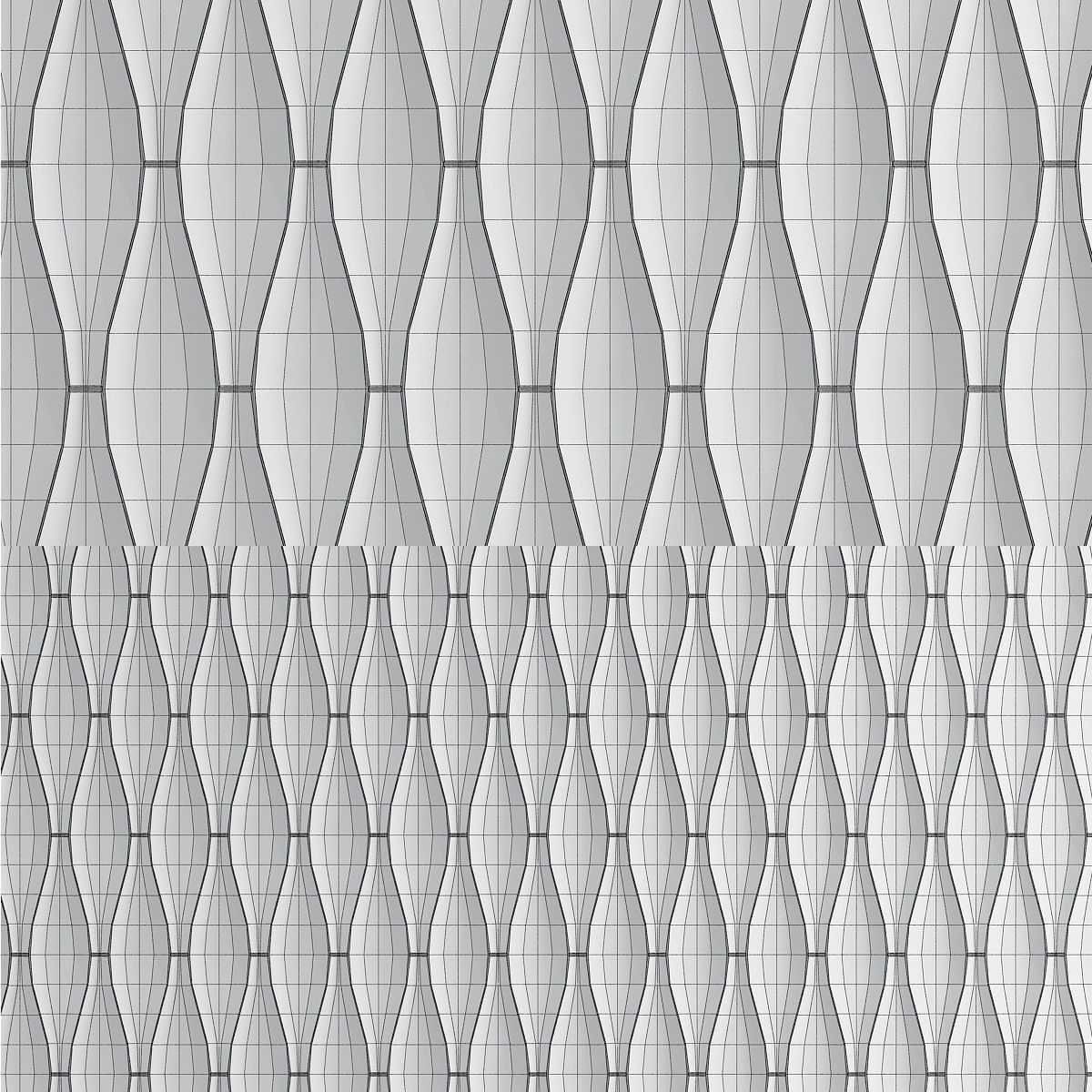 3d Gypsum Panels wall panel 3d model Low-poly 3D model_1