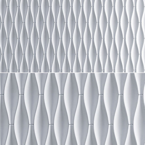 3d Gypsum Panels wall panel 3d model Low-poly 3D model