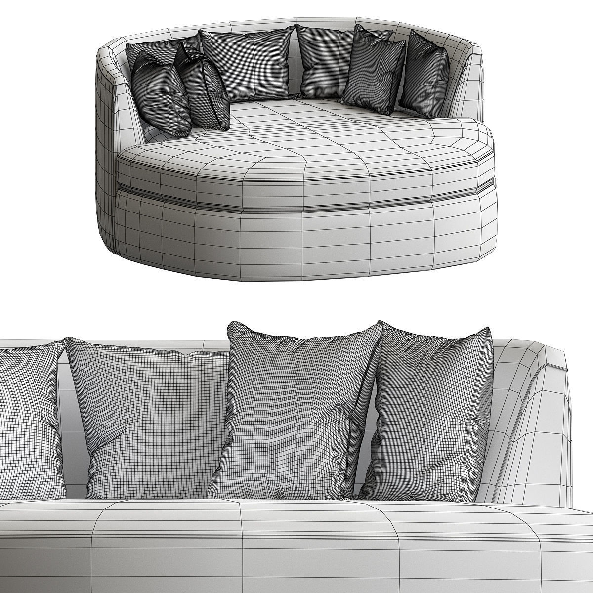 Laurel Foundry Modern Farmhouse Marta Barrel Chair 3d model Low-poly 3D model_1