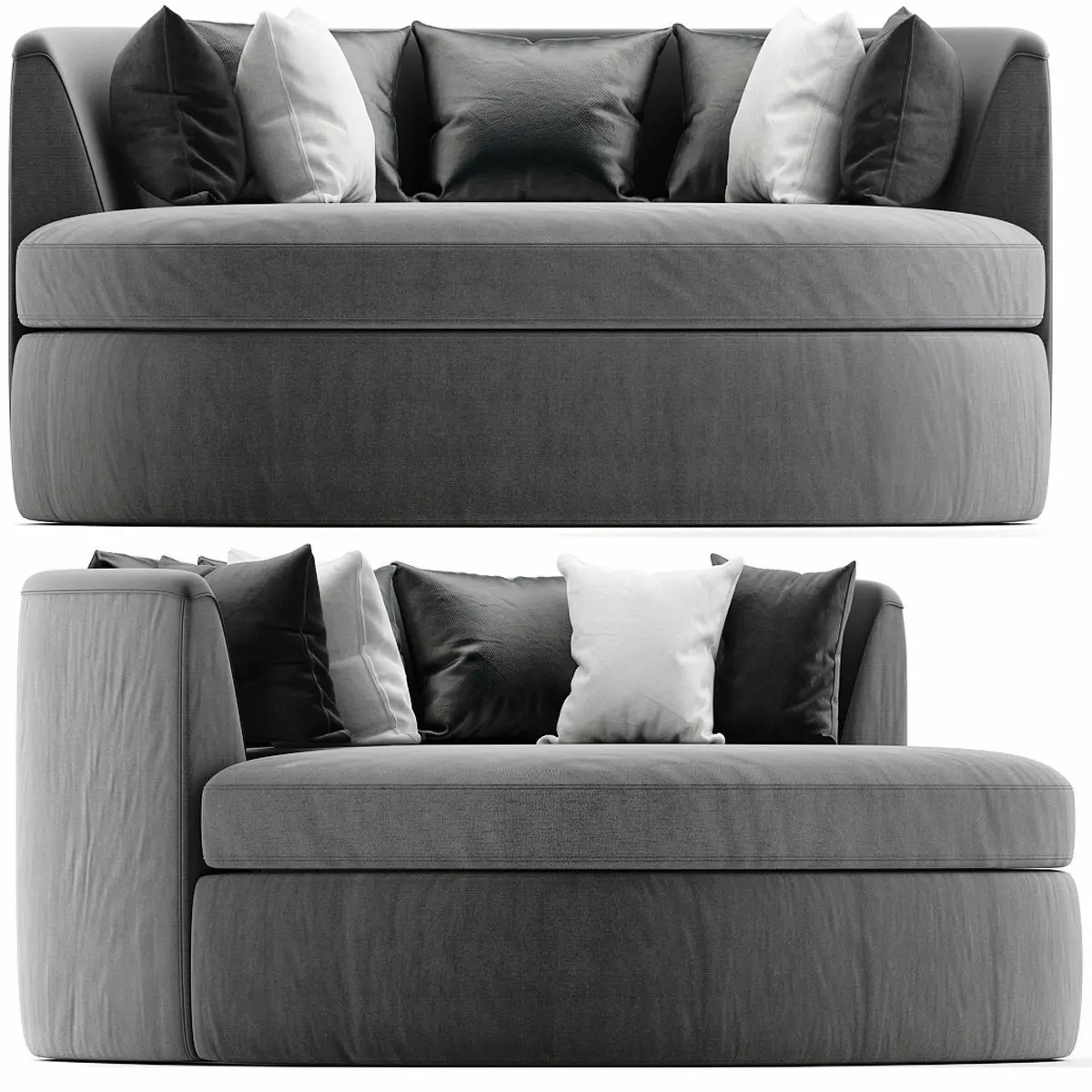 Laurel Foundry Modern Farmhouse Marta Barrel Chair 3d model Low-poly 3D model_0