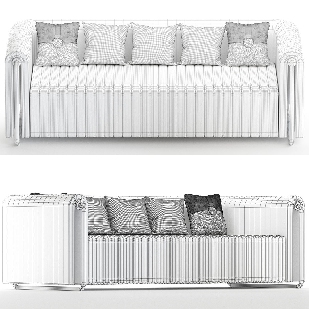 RIVERS Sofa - Mezzo Collection 3d model Low-poly 3D model_1