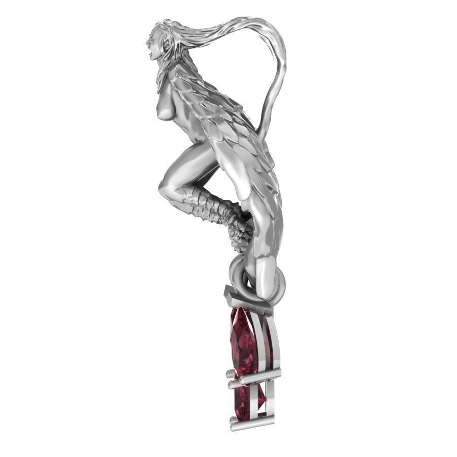Harpy Pendant  3D print model_6