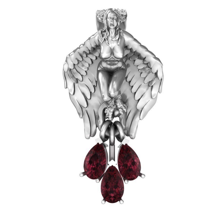 Harpy Pendant  3D print model_5
