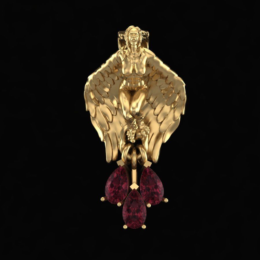 Harpy Pendant  3D print model_1