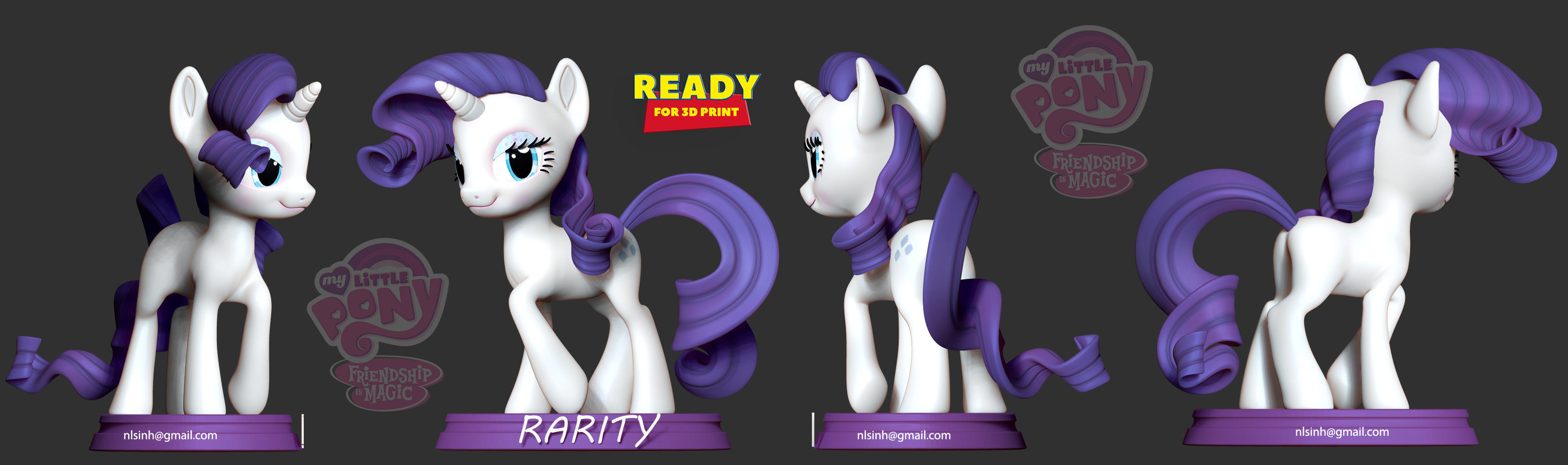 Rarity - Little Pony Fanart 3D print model_1