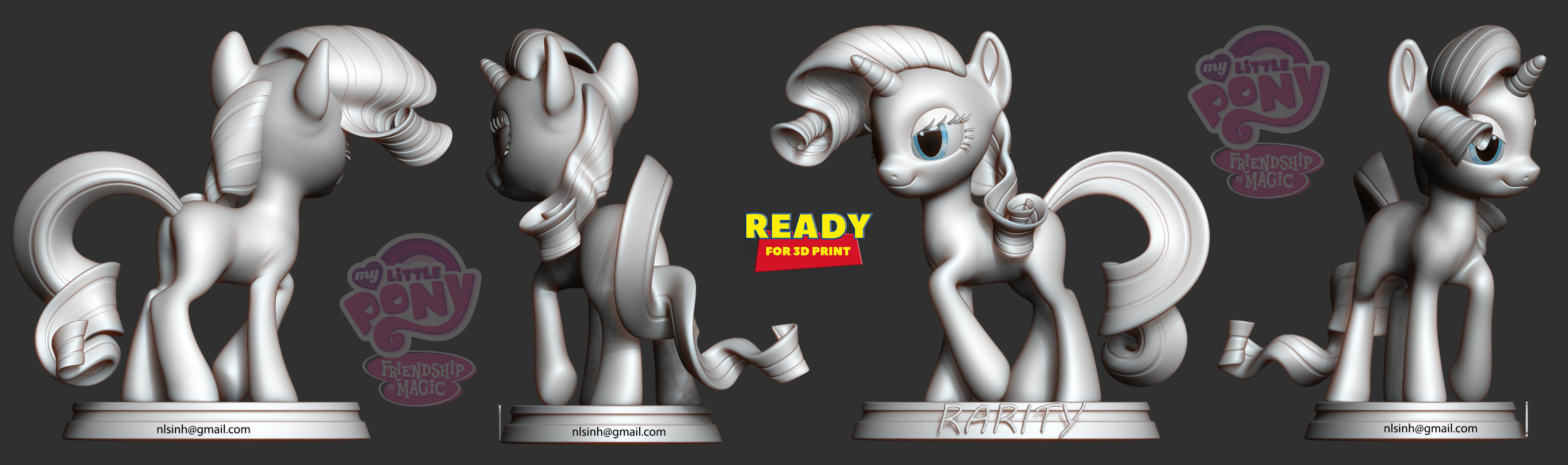 Rarity - Little Pony Fanart 3D print model_3