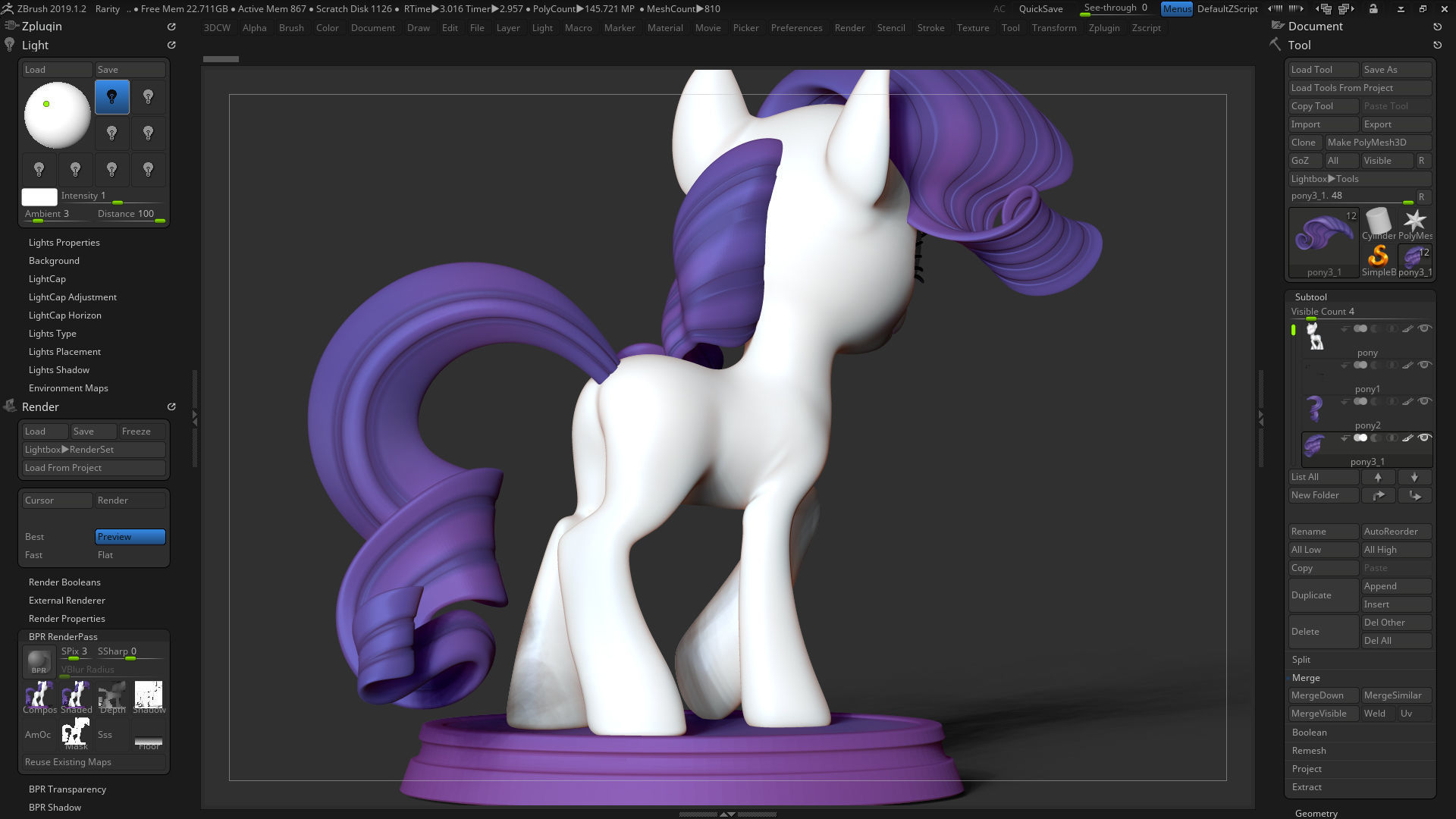 Rarity - Little Pony Fanart 3D print model_15