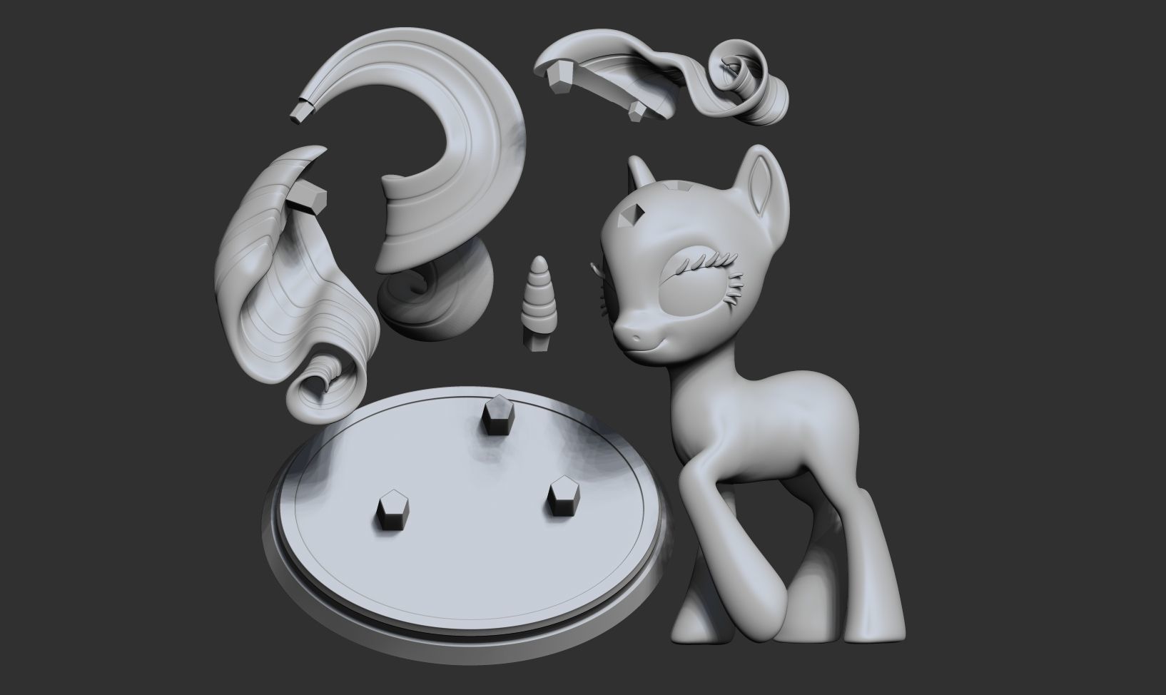 Rarity - Little Pony Fanart 3D print model_2