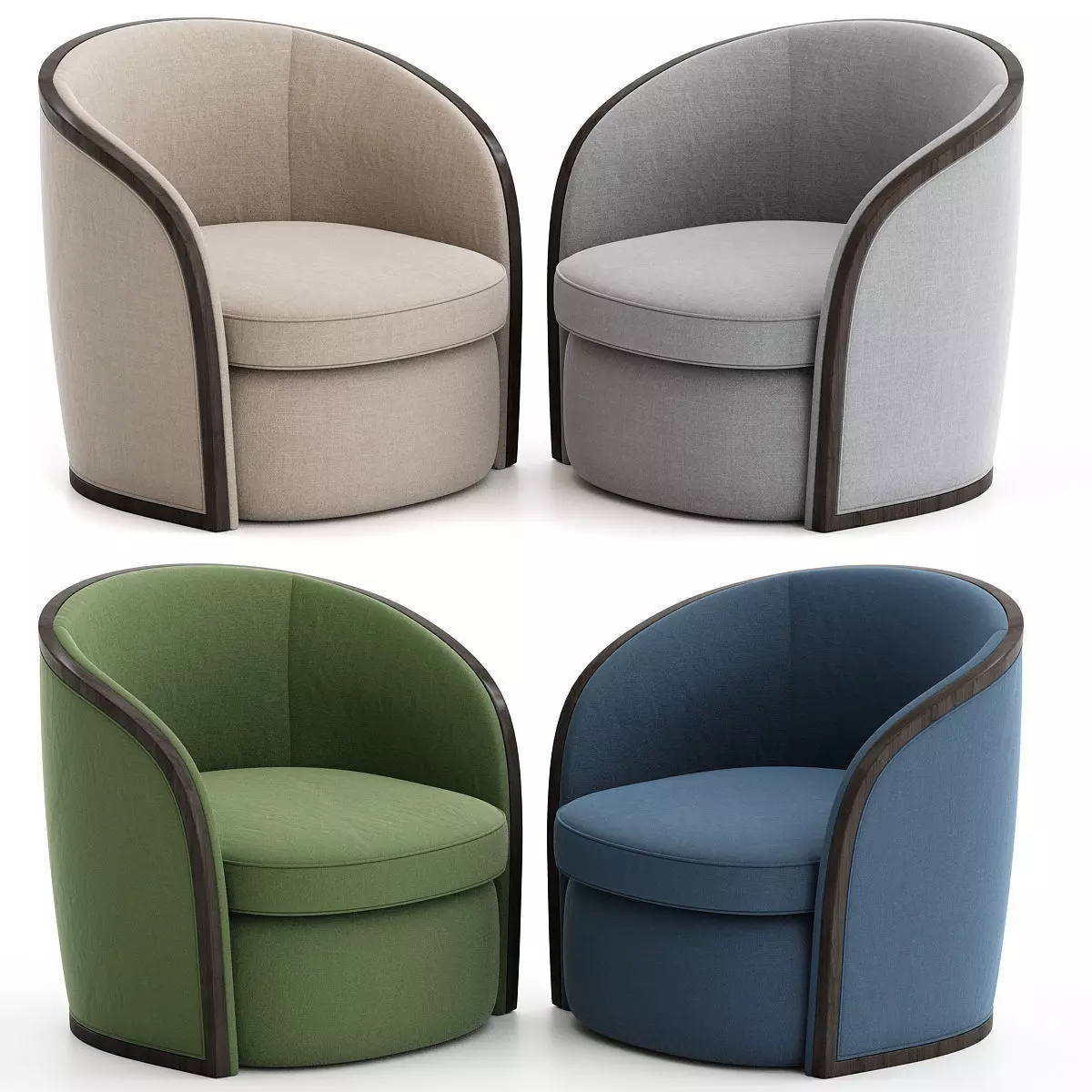 Toby Armchair 3d model Low-poly 3D model