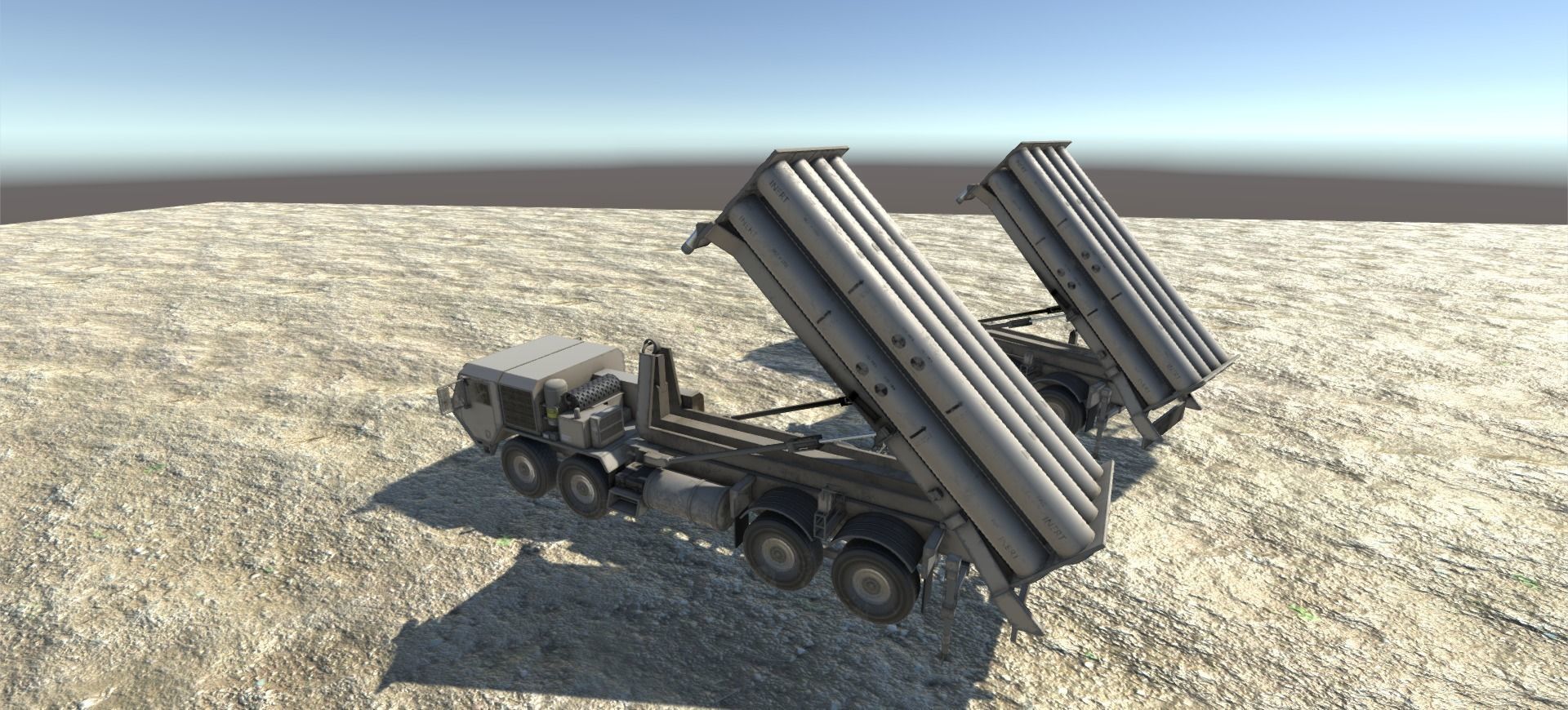 Low Poly HEMTT and  THAAD Pack Low-poly 3D model_4