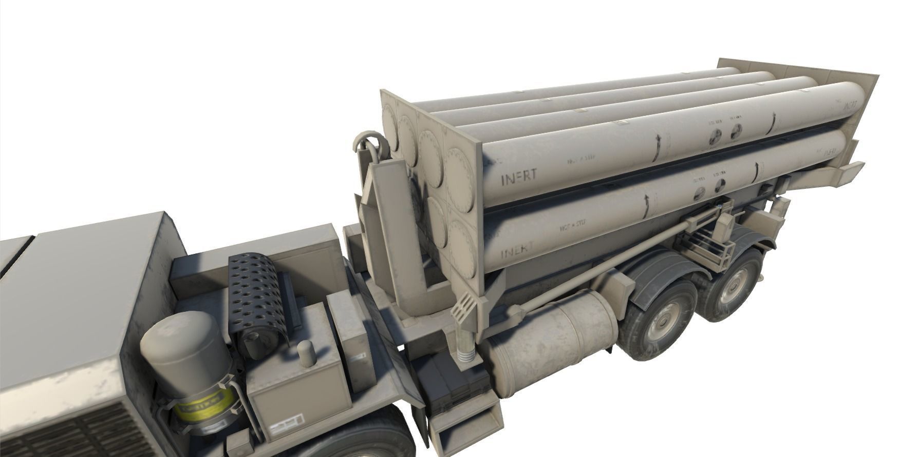 Low Poly HEMTT and  THAAD Pack Low-poly 3D model_22