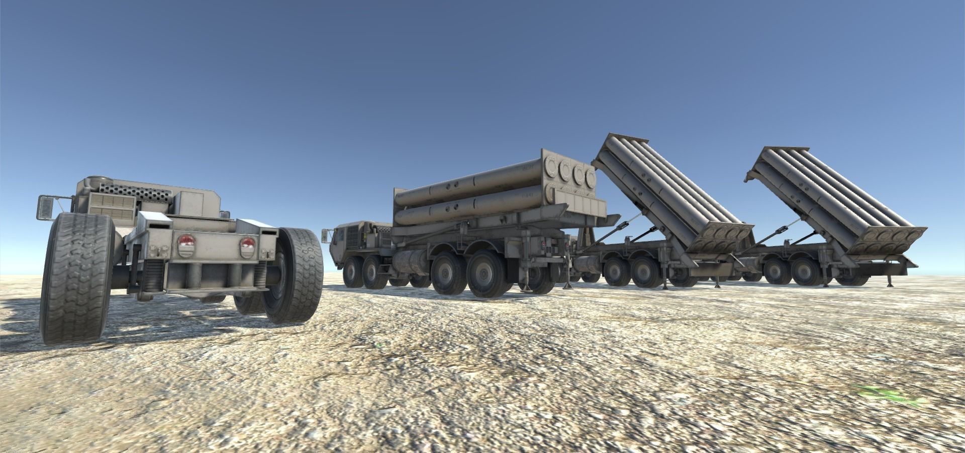 Low Poly HEMTT and  THAAD Pack Low-poly 3D model_10