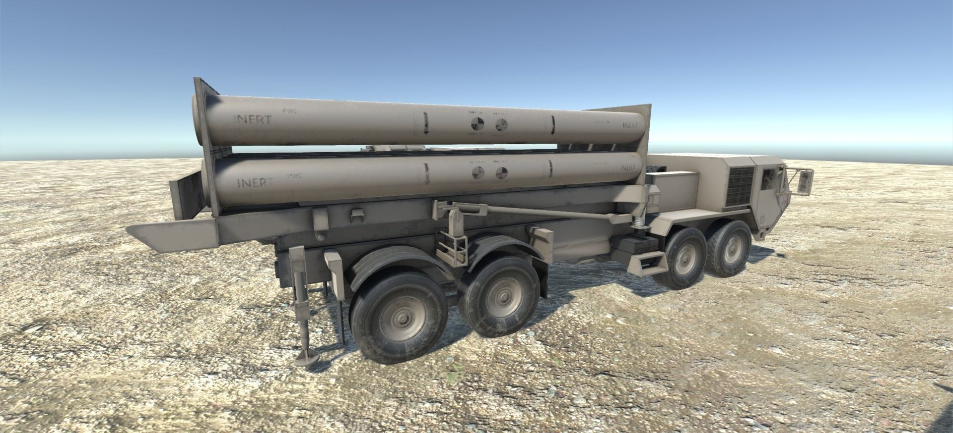 Low Poly HEMTT and  THAAD Pack Low-poly 3D model_5