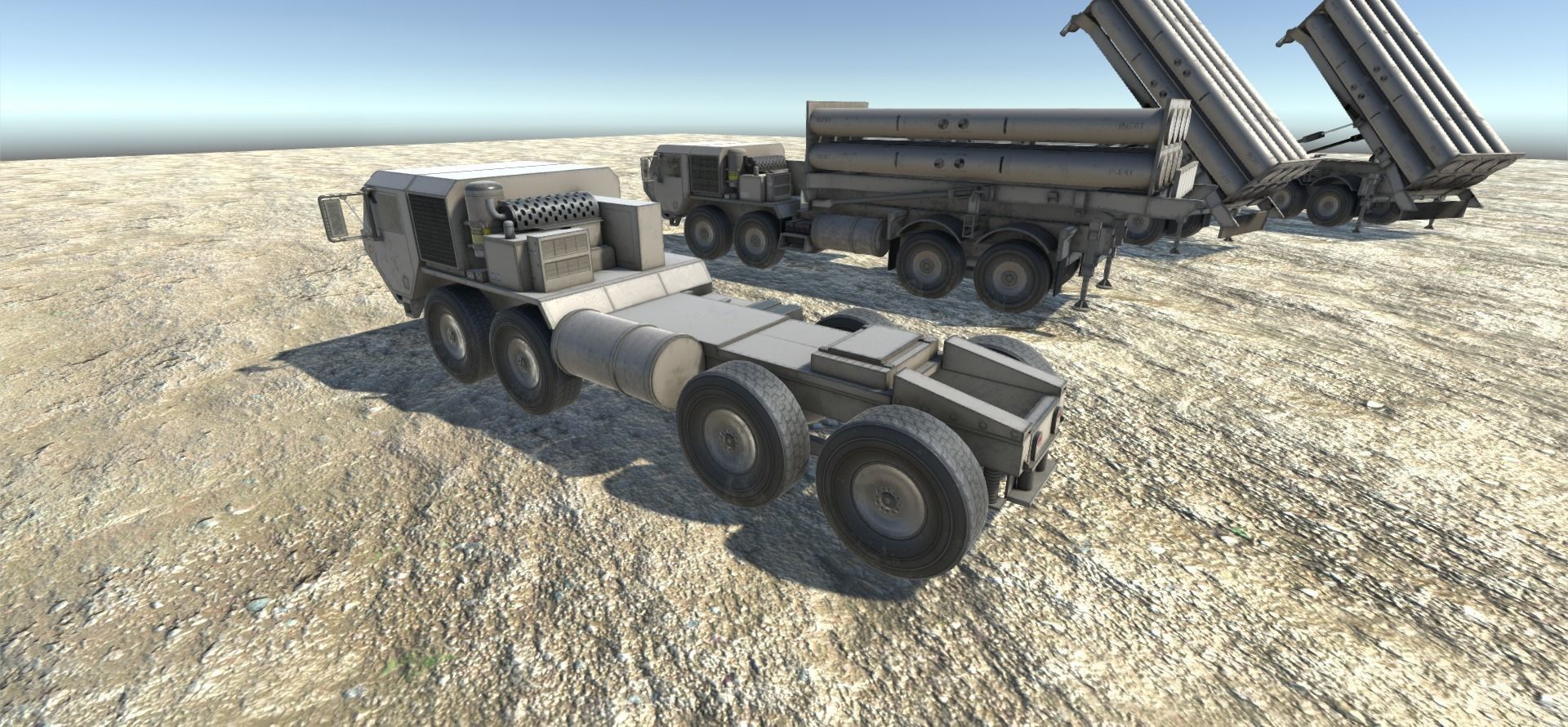 Low Poly HEMTT and  THAAD Pack Low-poly 3D model_9