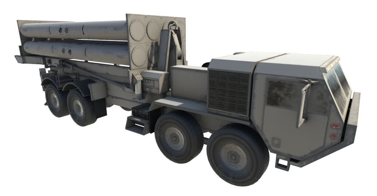 Low Poly HEMTT and  THAAD Pack Low-poly 3D model_16