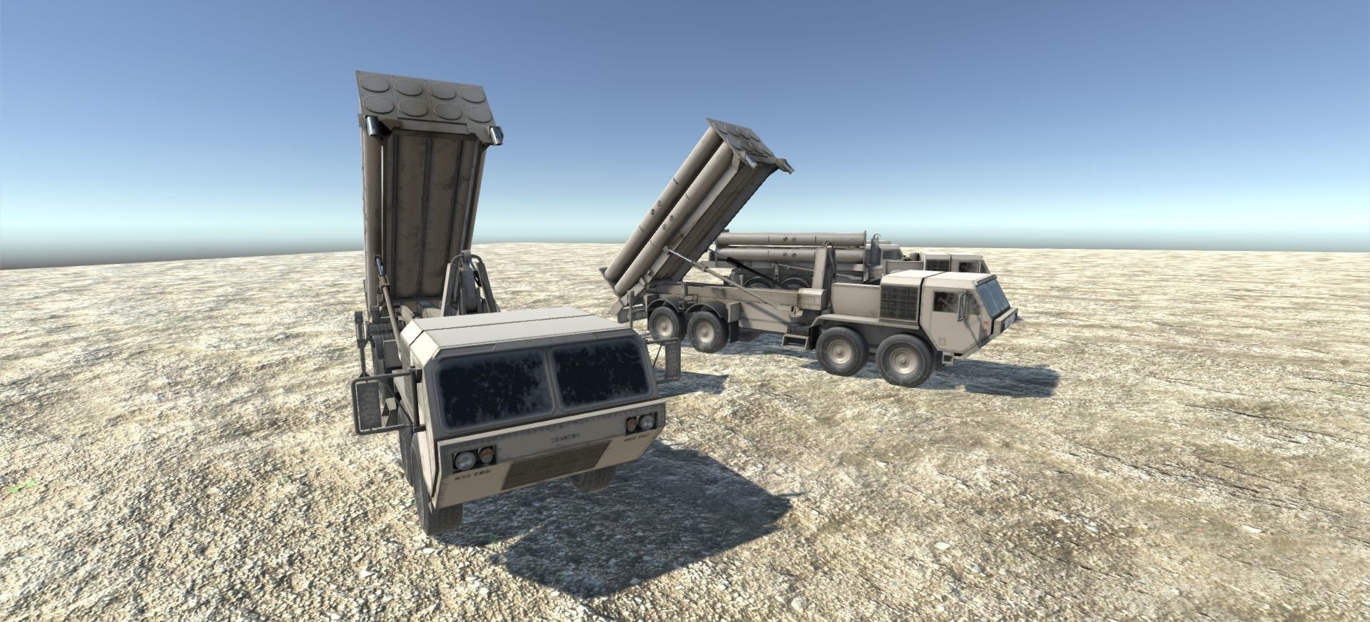 Low Poly HEMTT and  THAAD Pack Low-poly 3D model_2