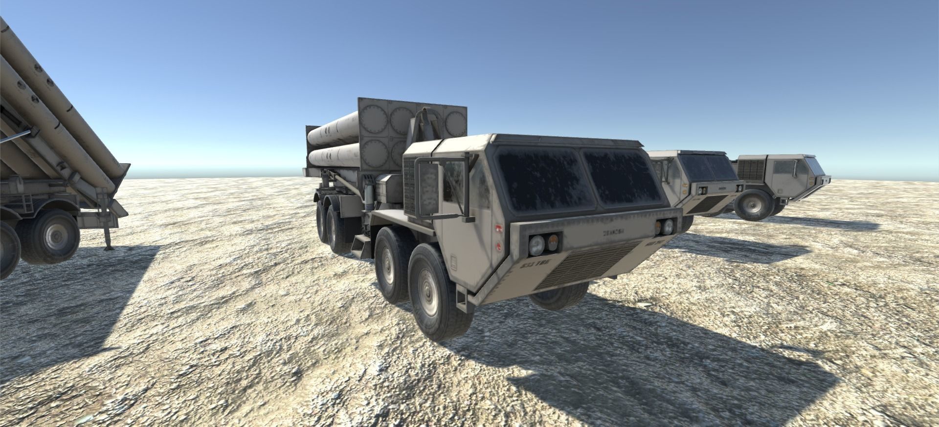 Low Poly HEMTT and  THAAD Pack Low-poly 3D model_6