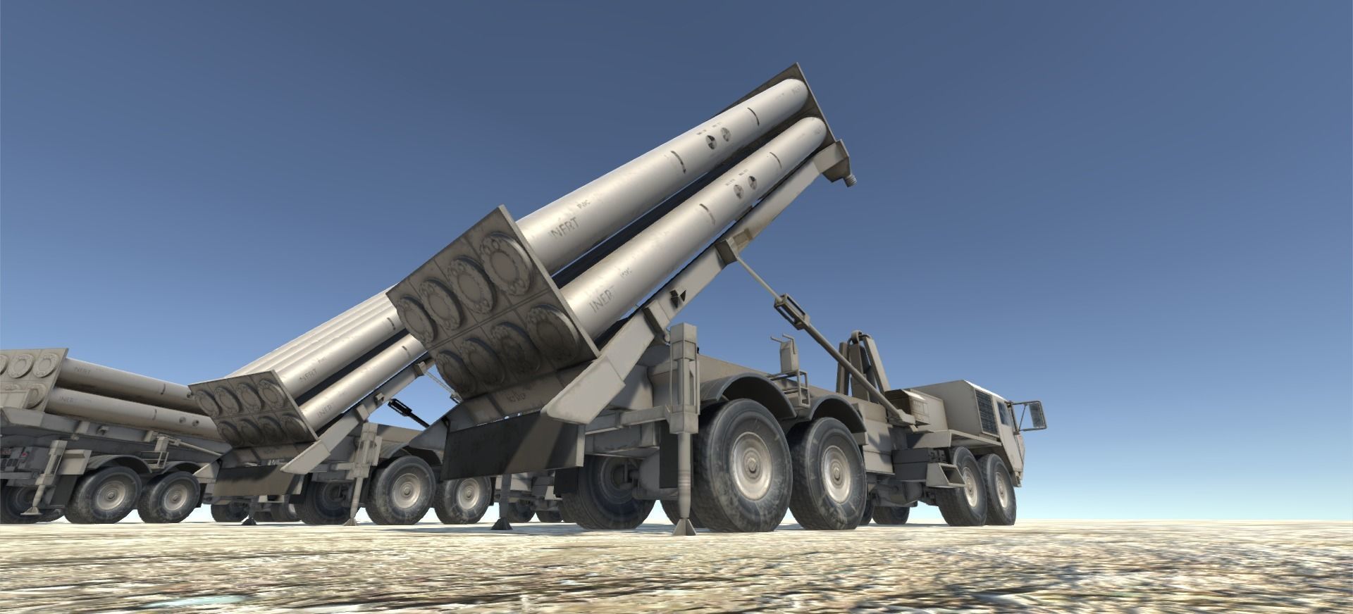 Low Poly HEMTT and  THAAD Pack Low-poly 3D model_3