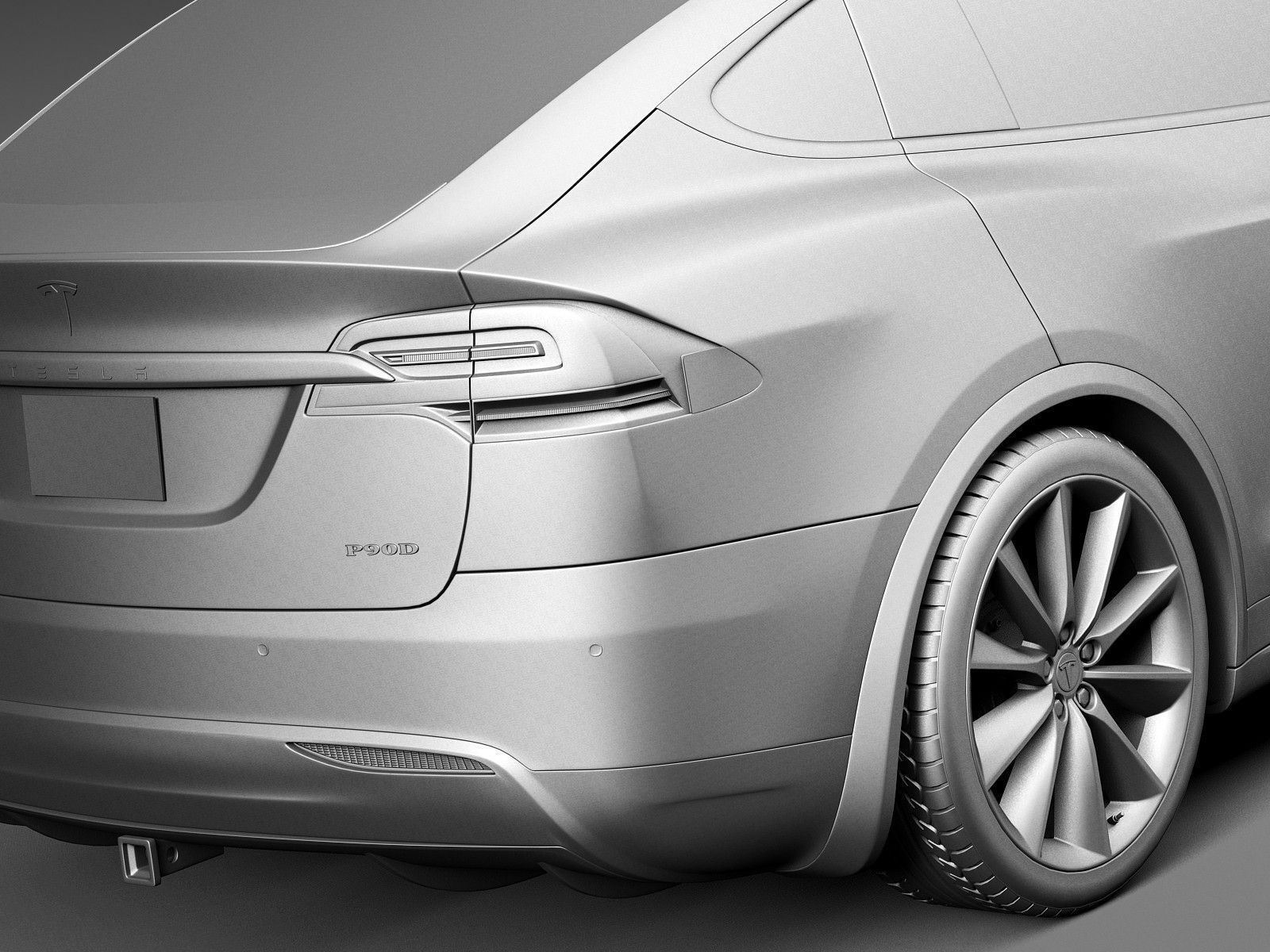 Tesla Model X 2017 3D model_9