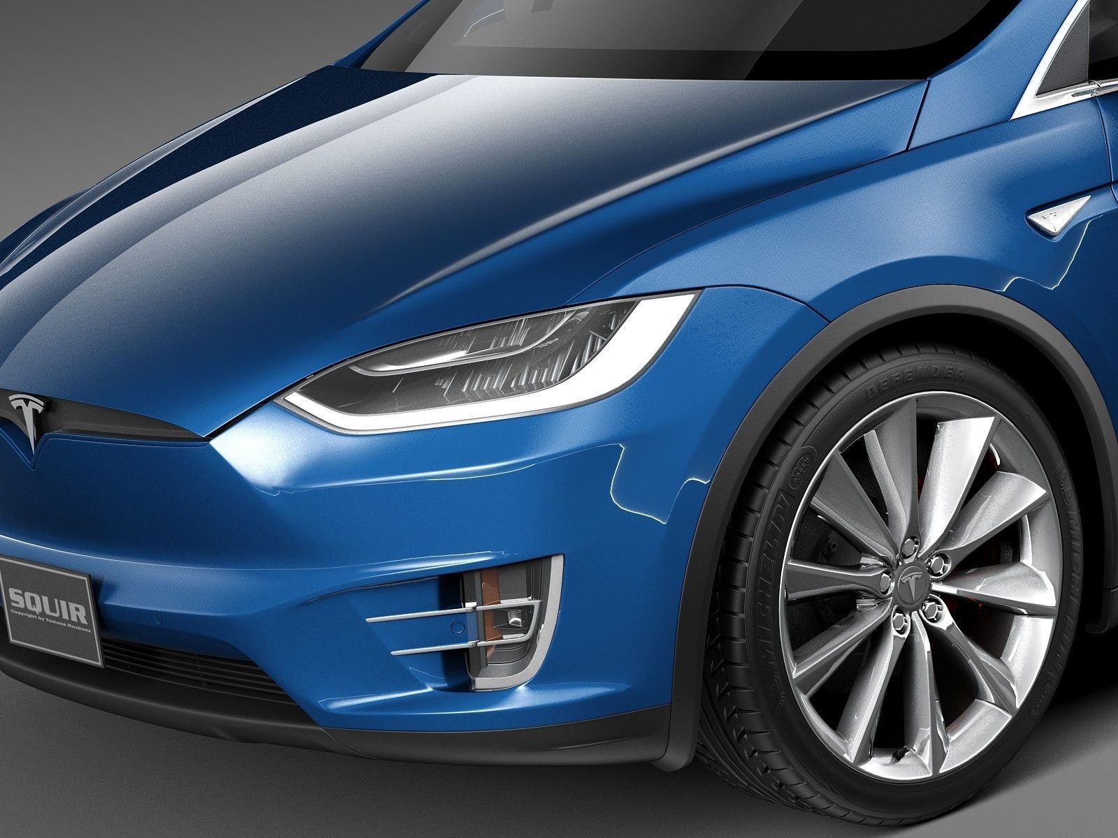 Tesla Model X 2017 3D model_2
