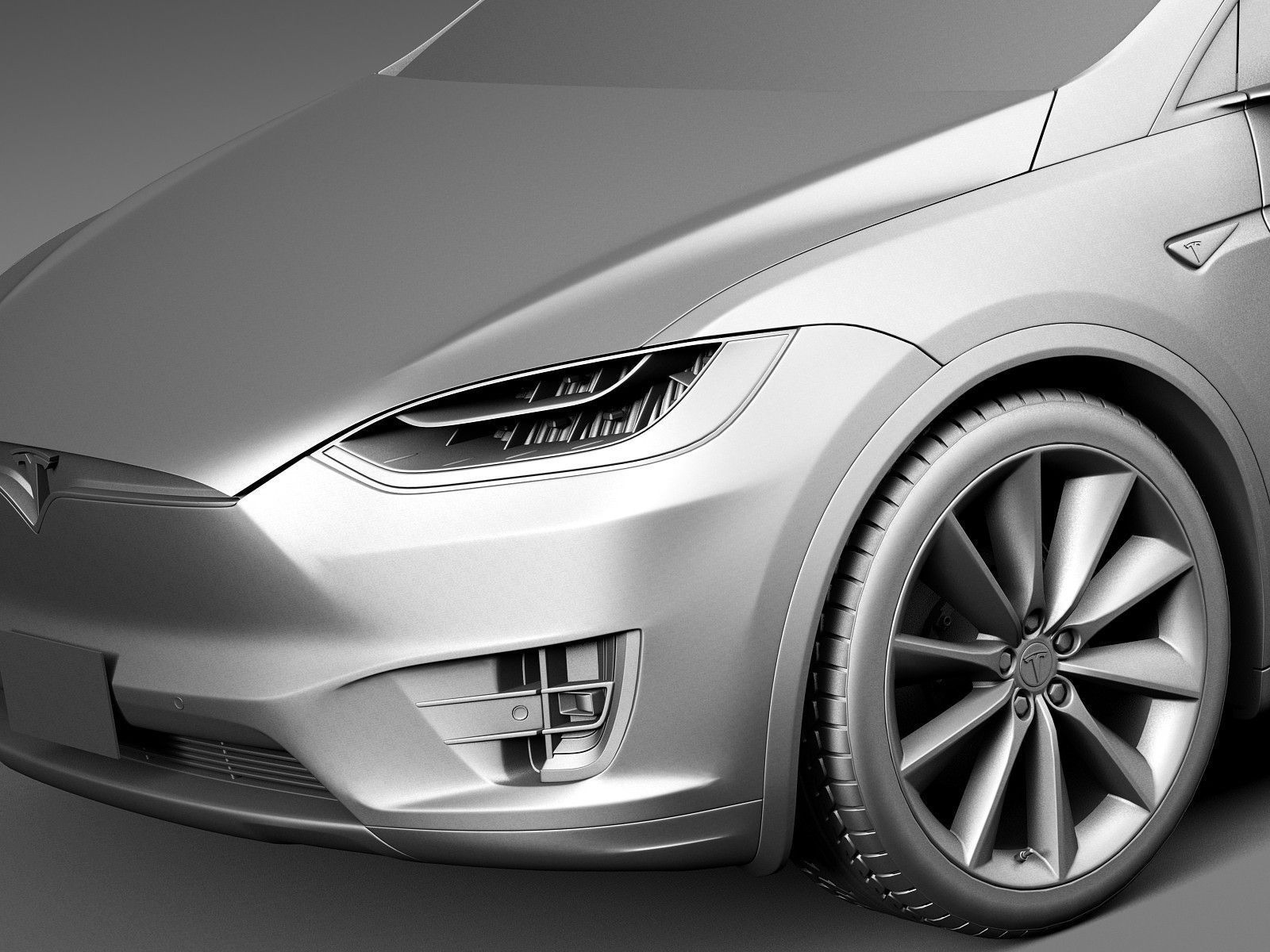 Tesla Model X 2017 3D model_8
