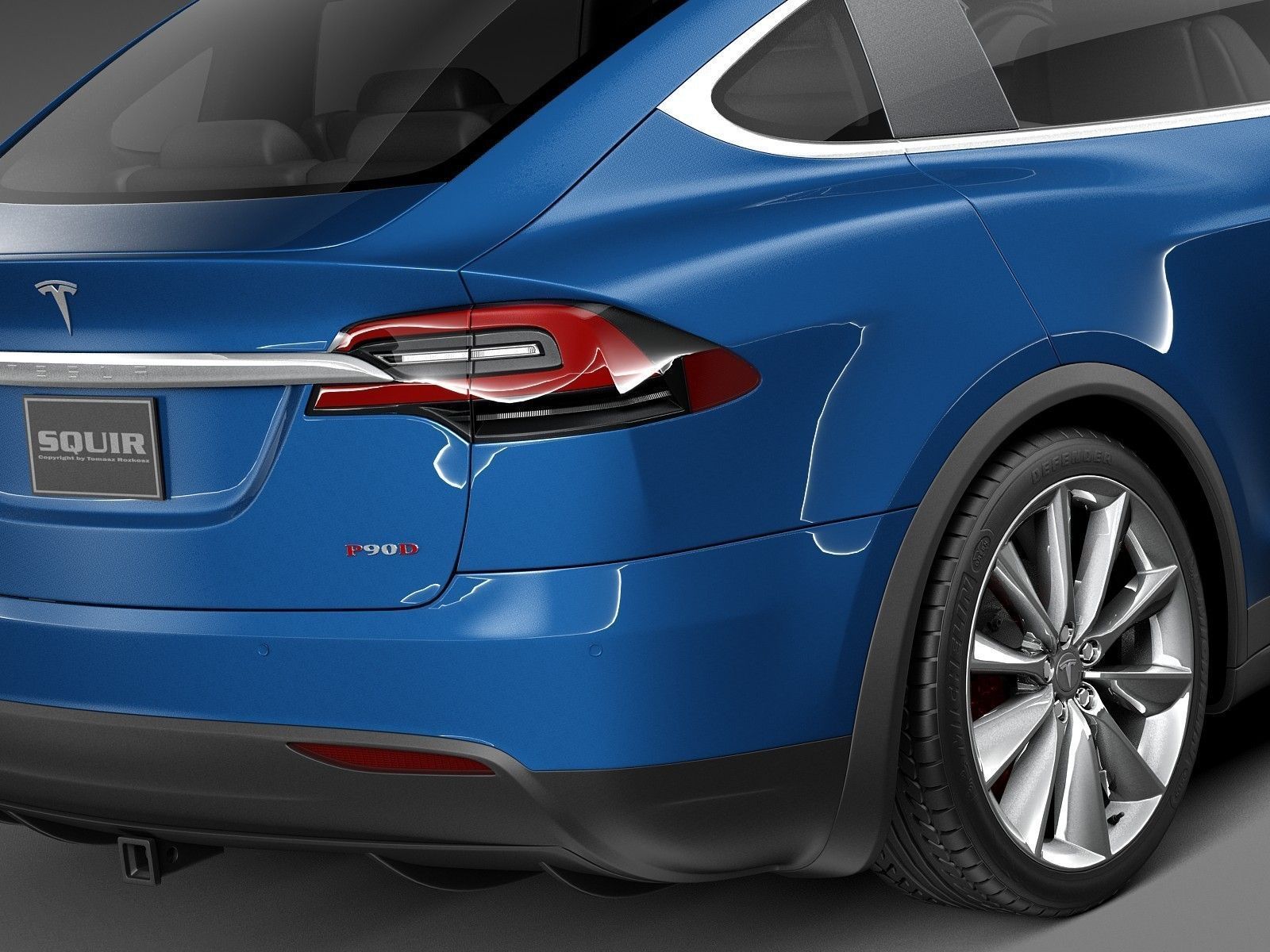 Tesla Model X 2017 3D model_3
