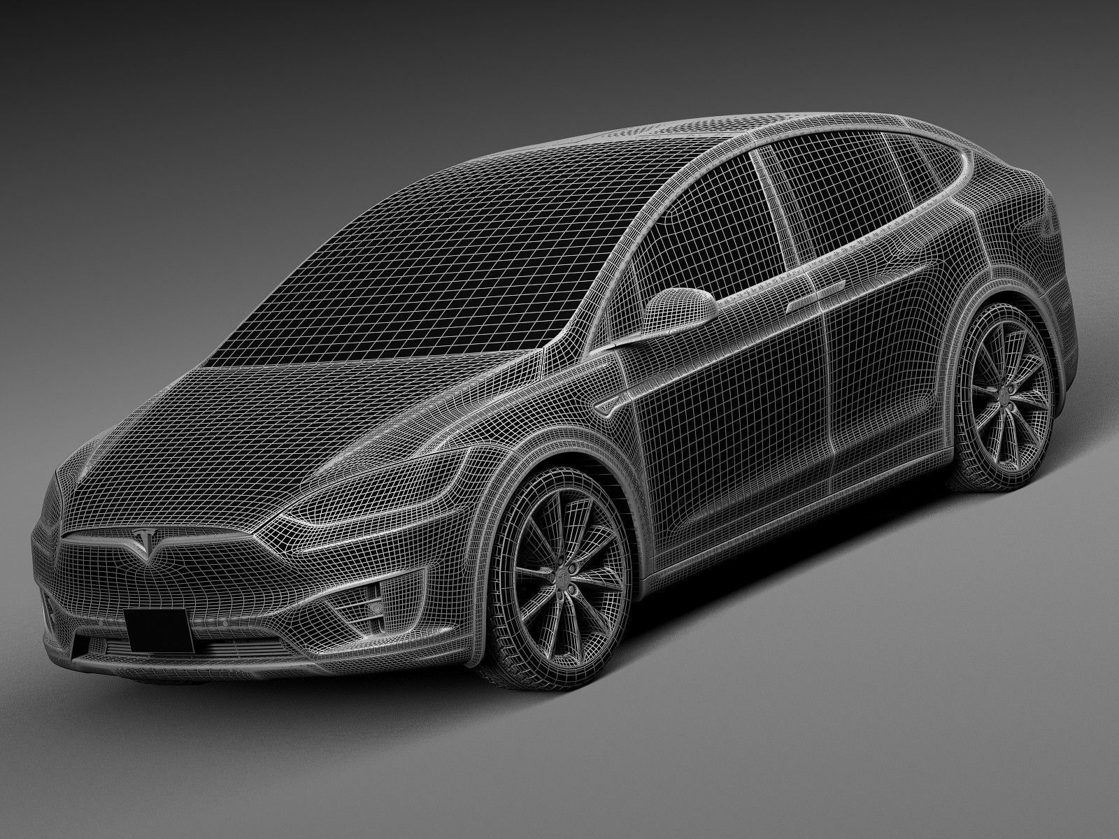 Tesla Model X 2017 3D model_11